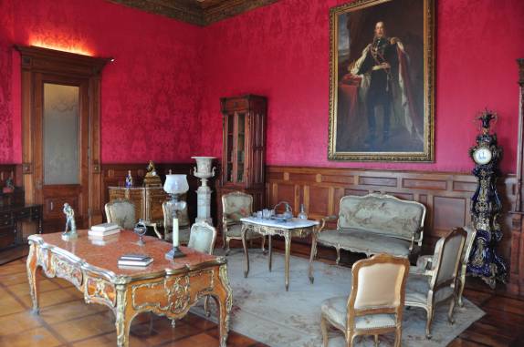 Elegante sala no Castillo de Chapultepec, na Cidade do México, capital do país